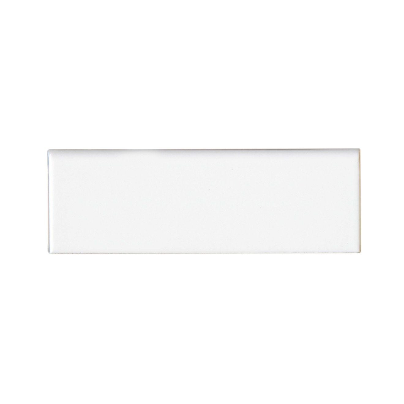 Bedrosians Traditions Bullnose 2" x 6" Ceramic Bullnose Ice White