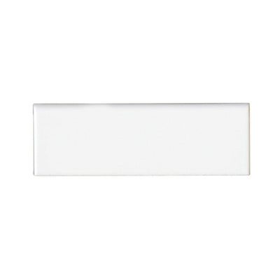 Bedrosians Traditions Bullnose 2" x 6" Ceramic Bullnose Ice White