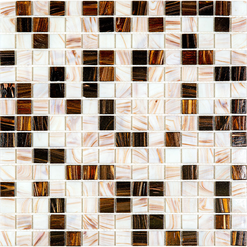 MIR Mosaic Mixes 0.8 x 0.8 12" x 12" Glass Mosaic