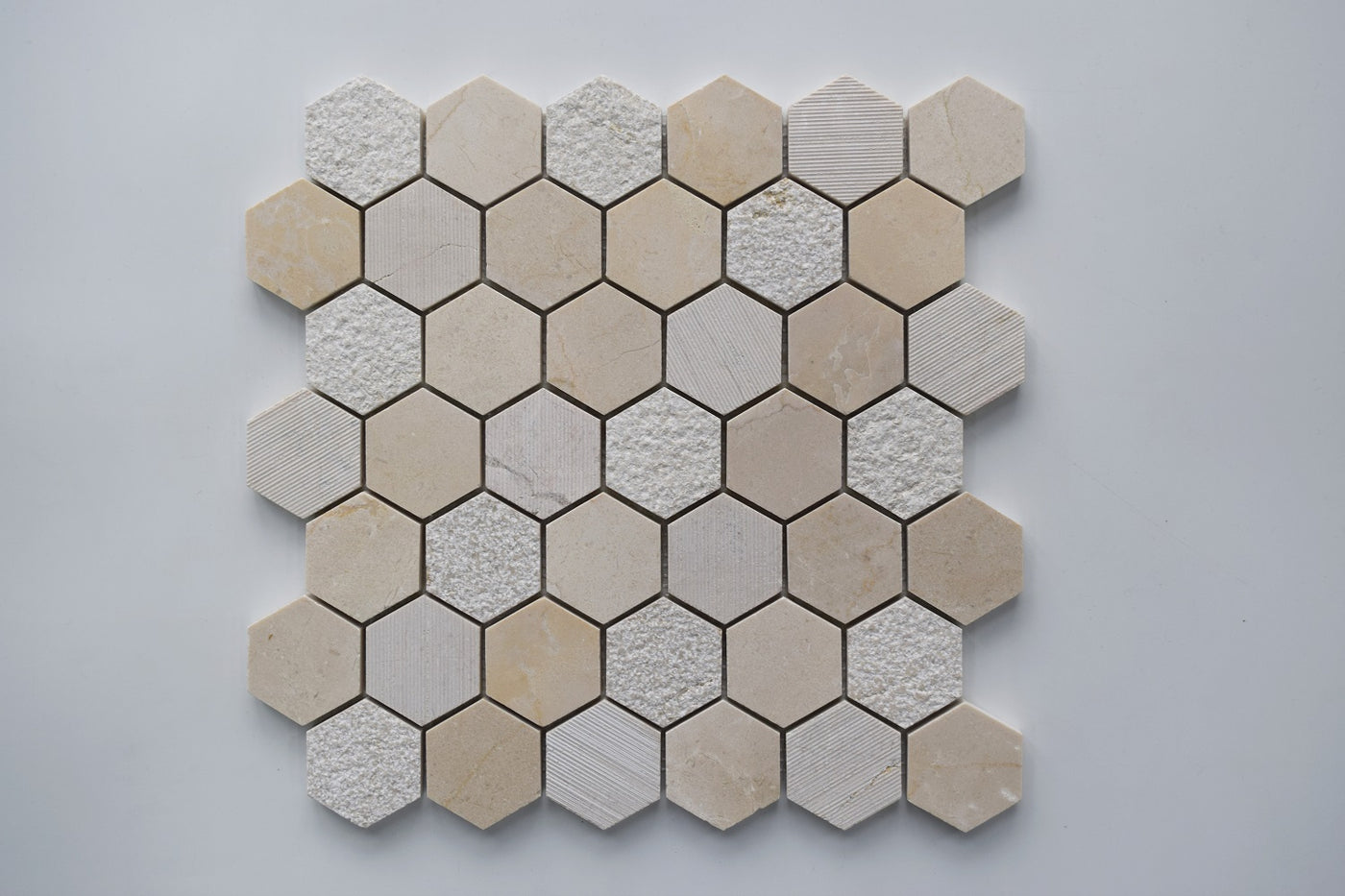 QDI Surfaces Marble Hexagon 2" 12" x 12" Marble Mosaic