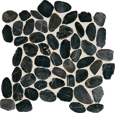 Daltile Decorative Accents River Pebble 13" x 13" Creamy Sand Natural Stone Mosaic