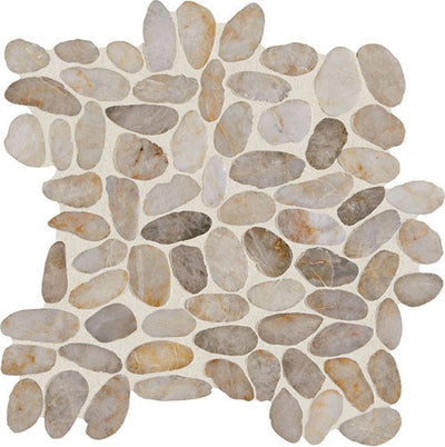 Daltile Decorative Accents River Pebble 13" x 13" Earthy Blend Natural Stone Mosaic