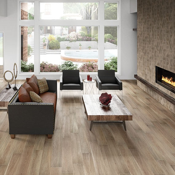 Daltile Emerson Wood 6" x 48" Brazilian Walnut Porcelain Tile