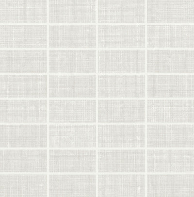 Daltile Fabric Art Modern Textile Mosaic 12" x 24" Modern Text White Porcelain Mosaic