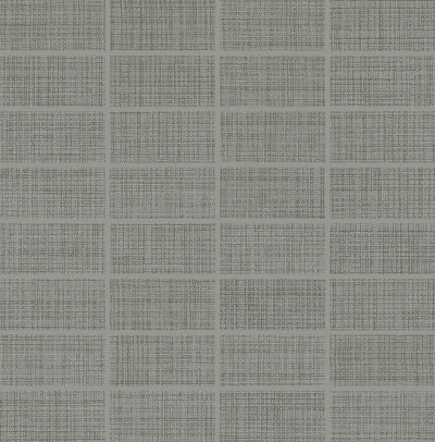 Daltile Fabric Art Modern Textile Mosaic 12" x 24" Modern Text Medium Gray Porcelain Mosaic