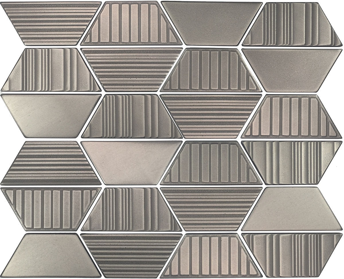 Daltile Industrial Metals 10" x 13" Iron Metal Mosaic
