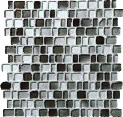 Daltile Jewel Tide 12.18" x 12.31" Bonfire Glass Mosaic