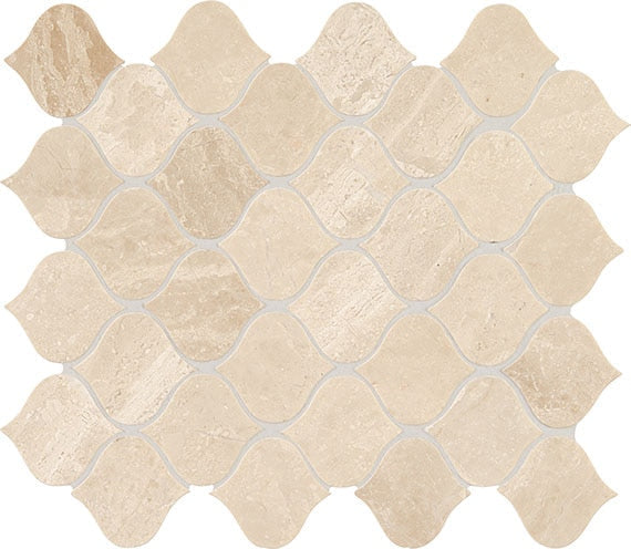 Daltile Marble 11.25" x 12.75" Meili Sand Polished Marble Mosaic