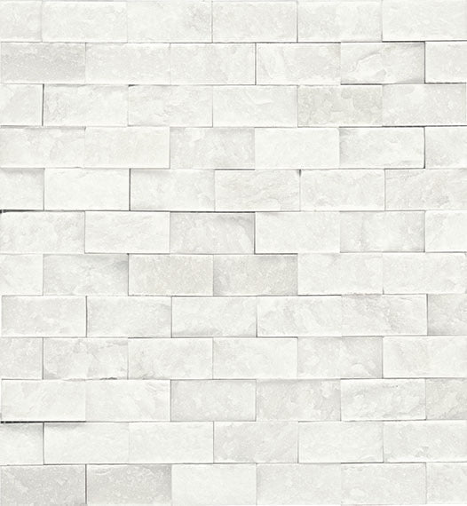 Daltile Marble 1 x 2 12" x 12" First Snow Elegance Polished Marble Mosaic