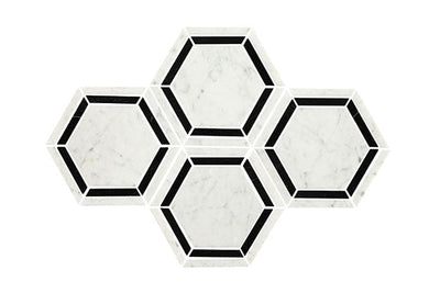 Daltile Marble 6" HEX 10.25" x 11.88" Marble Mosaic