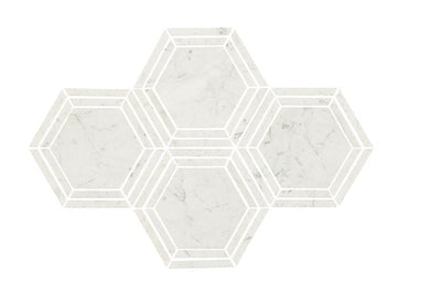 Daltile Marble 6" HEX 11" x 12" Marble Mosaic