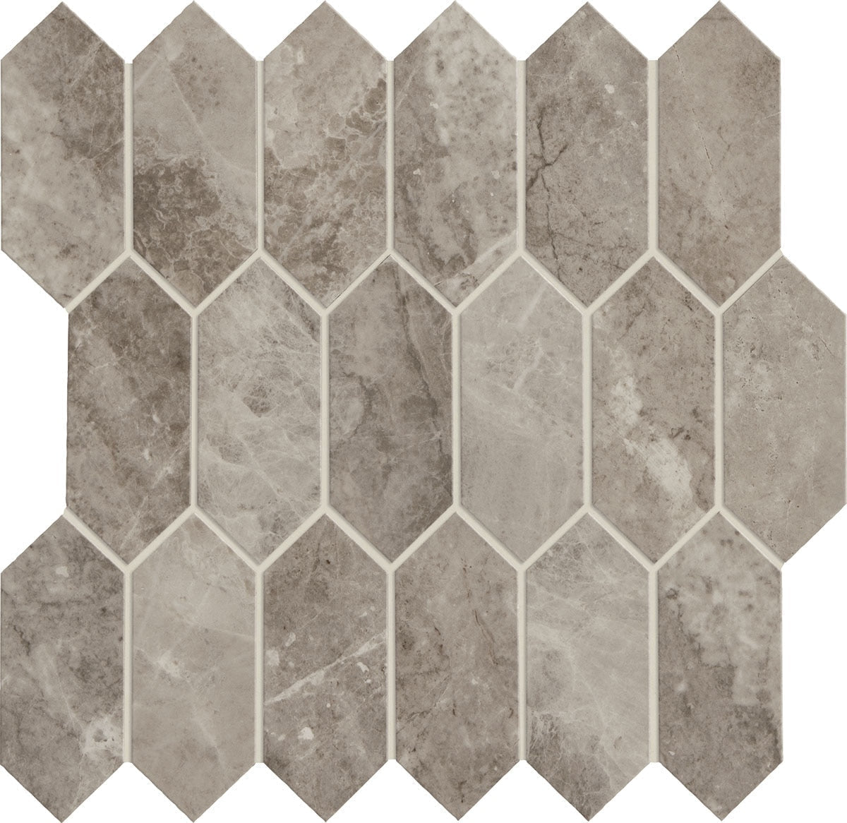 Daltile Marble Attache HEX 12.4" x 12.6" Travertine Porcelain Mosaic