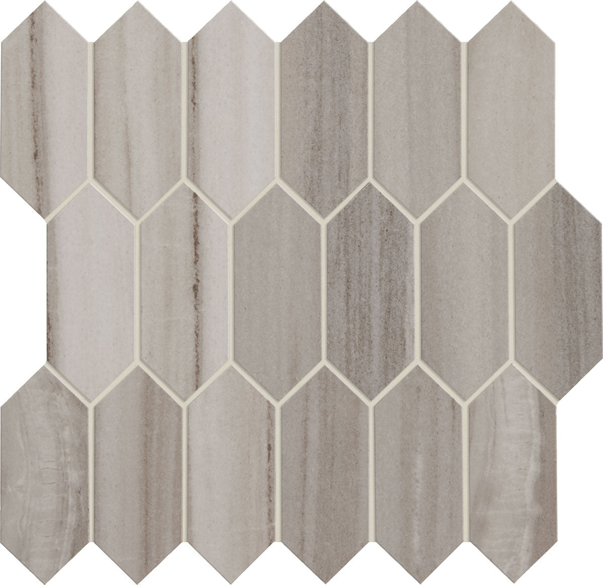Daltile Marble Attache HEX 12.4" x 12.6" Calacatta Porcelain Mosaic