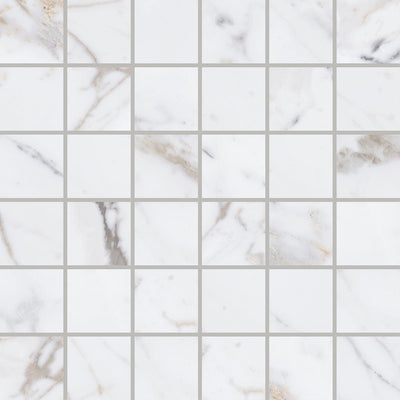 Daltile Marble Attache Lavish 2 x 2 11.75" x 11.75" Stellar Grey Porcelain Mosaic