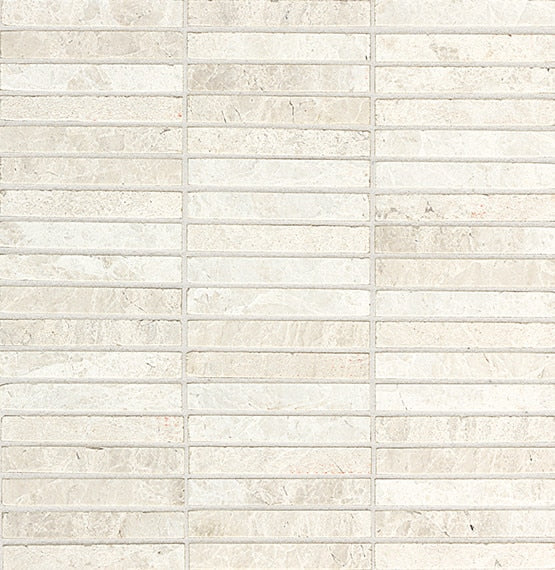 Daltile Marble Straight Joint 12" x 12" White Cliffs Polished Marble Mosaic
