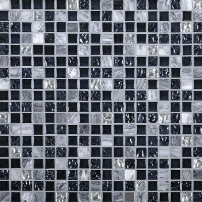 Daltile Marvel 12" x 12" Whimsical Stone & Glass Mosaic