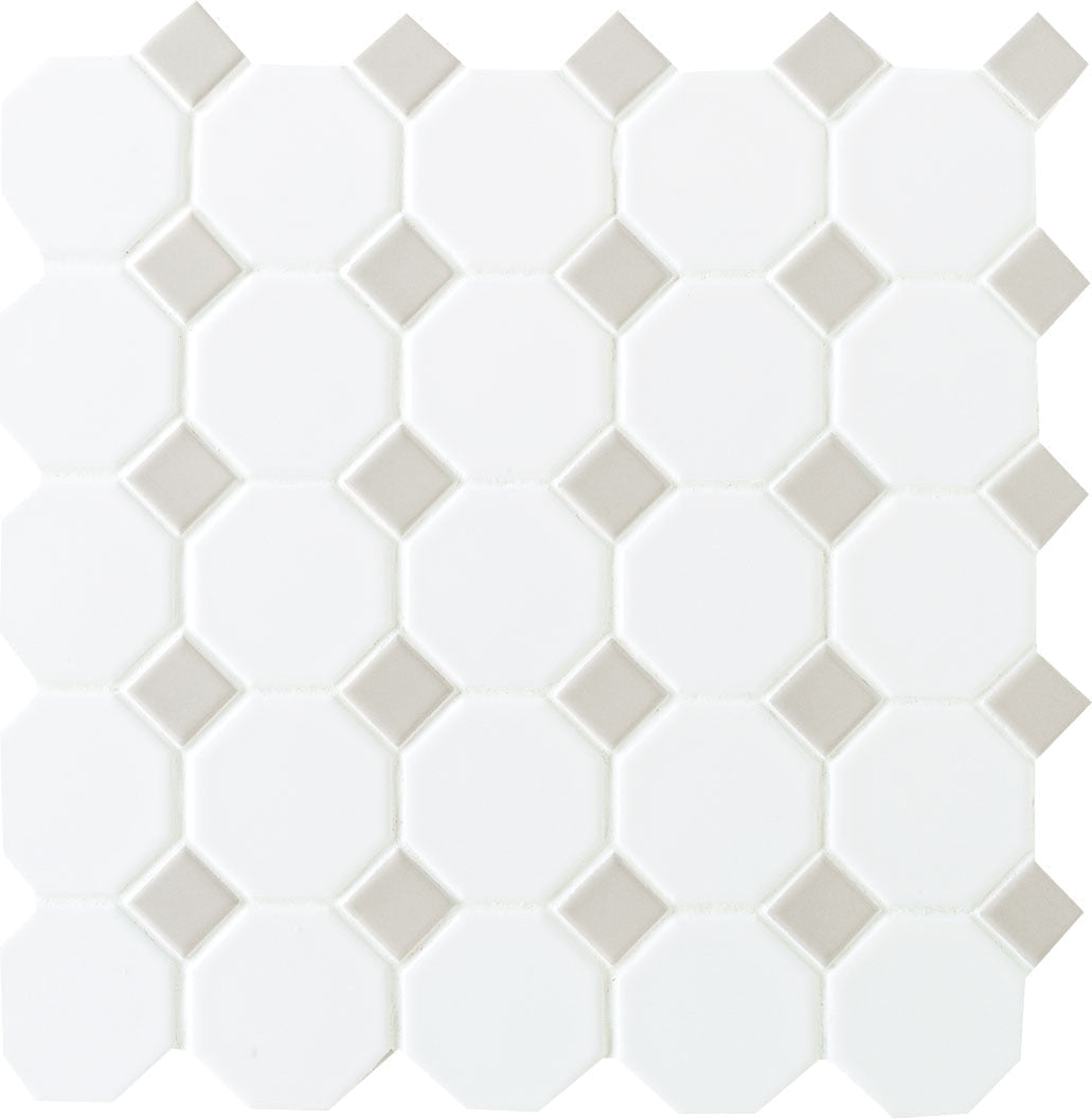 Daltile Octagon & Dot 12" x 12" Ceramic Mosaic