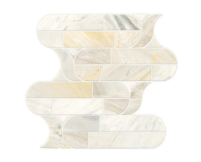 Daltile Pietra Divina 11" x 12" Nero Marquina Natural Stone Mosaic