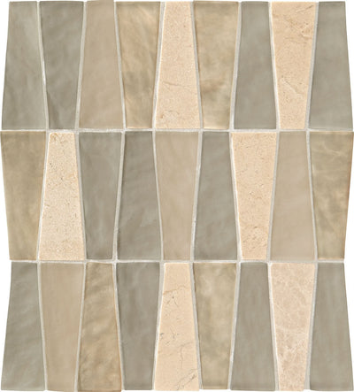 Daltile Regal Pendant 12" x 11" Stone & Glass Mosaic