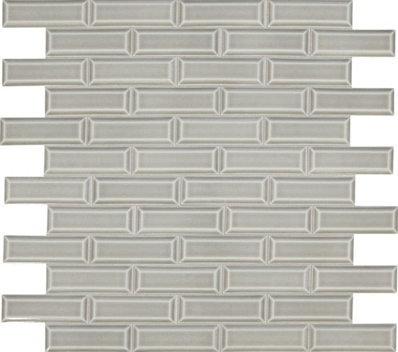 Daltile Revalia 2 x 6 11.69" x 14.63" Festive Gray Ceramic Mosaic