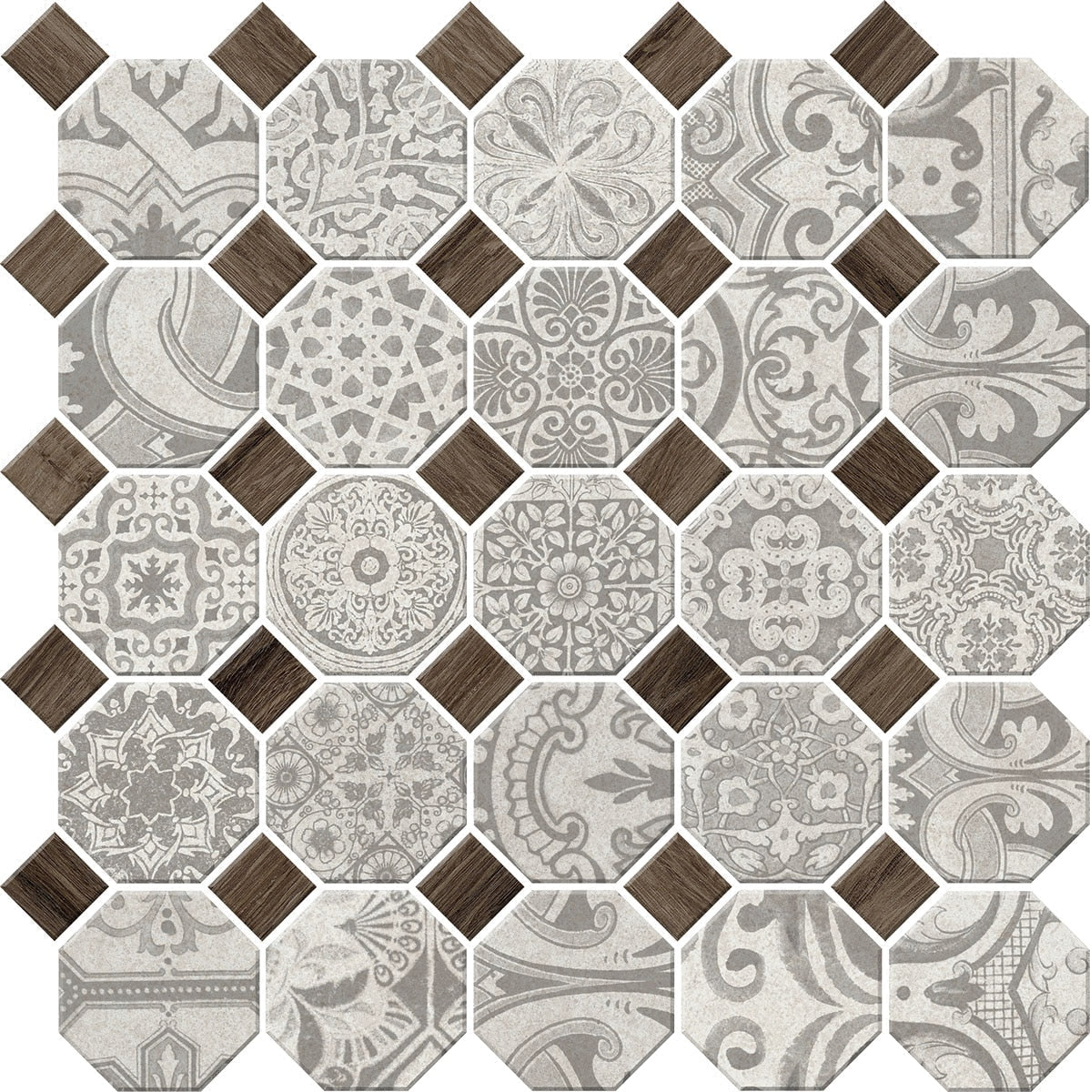Daltile Rhetoric 12" x 12" Aristotle White Mix Porcelain Mosaic