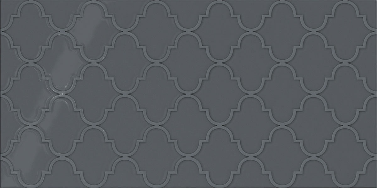 Daltile Showscape Arabesque Pattern 12" x 24" Currant Ceramic Tile