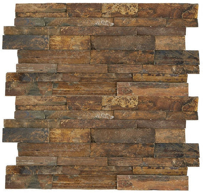 Daltile Stacked Stone 6" x 24" Sanya White Natural Stone Tile