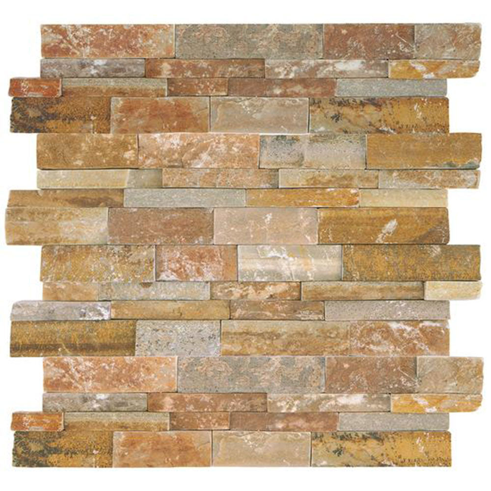 Daltile Stacked Stone 6" x 24" Haikou Gray Natural Stone Tile
