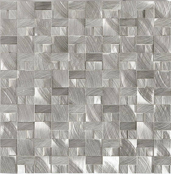 Daltile Structure 3D Block 11.8" x 11.8" Steel Metal Mosaic