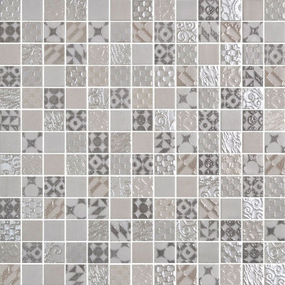 Daltile Uptown Glass 12.25" x 12.25" Metro Taupe Glass Mosaic