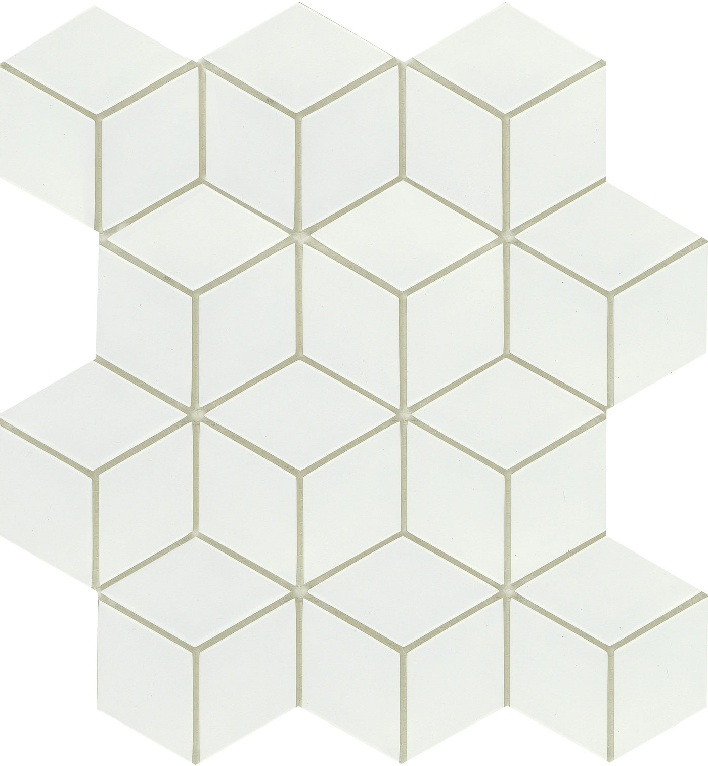 Emser Concept 10" x 12" White Cube Glass Mosaic