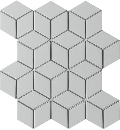 Emser Concept 10" x 12" Gray Cube Glass Mosaic