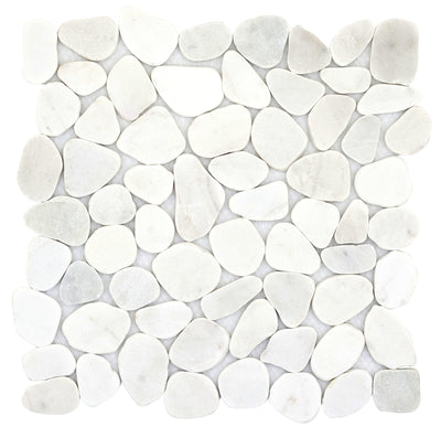 Emser Cultura 12" x 12" Pebble White Natural Stone Mosaic