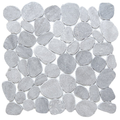 Emser Cultura 12" x 12" Pebble Silver Natural Stone Mosaic