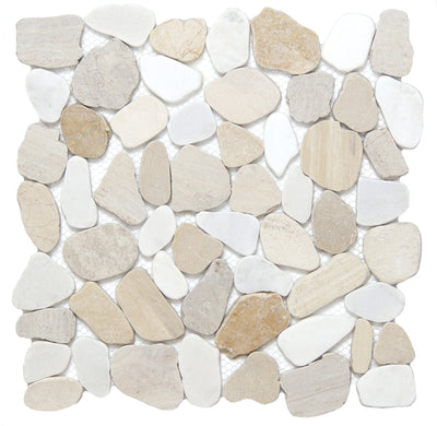 Emser Cultura 12" x 12" Pebble Summer Natural Stone Mosaic
