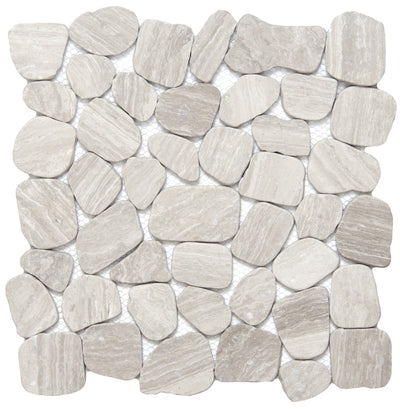 Emser Cultura 12" x 12" Pebble Cream Natural Stone Mosaic