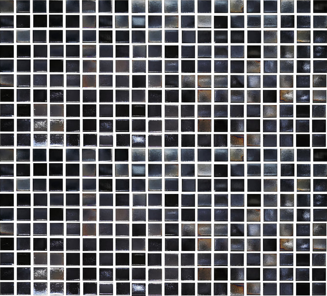 Emser Galore 13" x 13" Black Glass Mosaic
