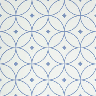 Emser Geometry 10" x 10" Atom Blue Porcelain Tile