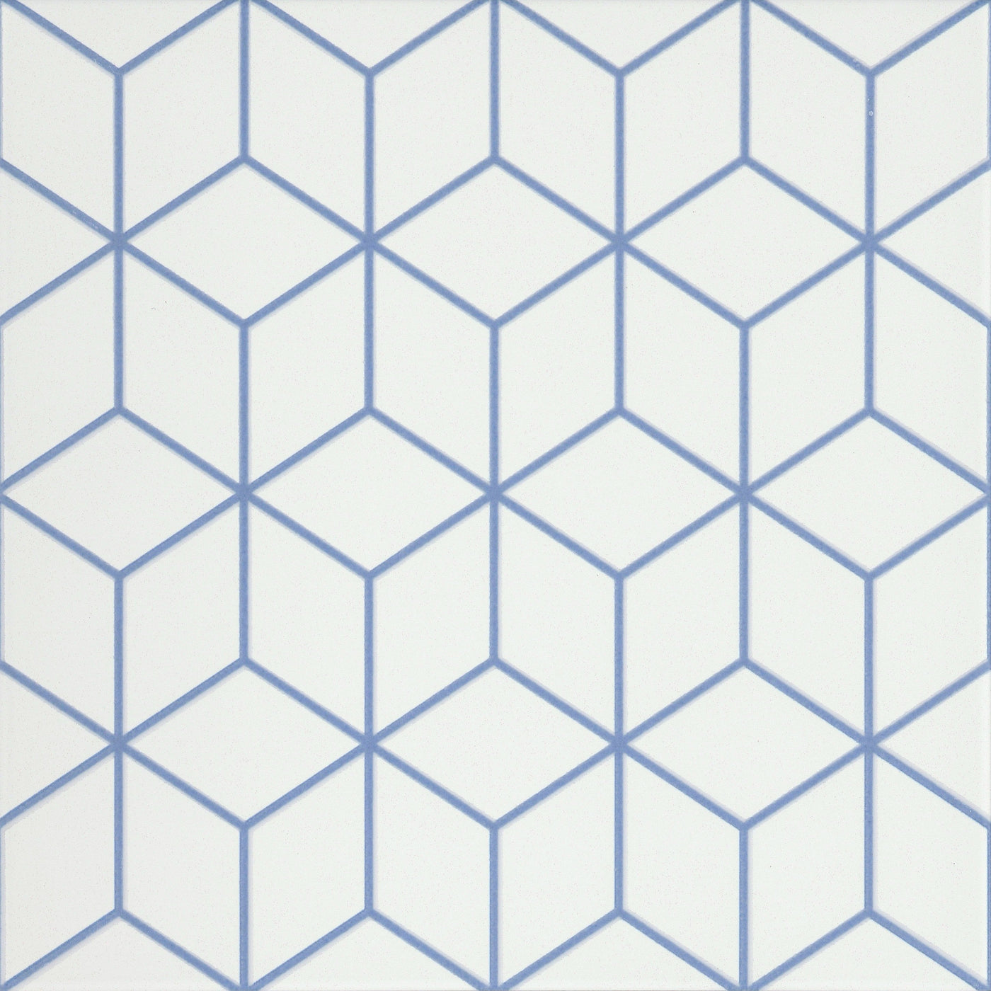 Emser Geometry 10" x 10" Cube Blue Porcelain Tile
