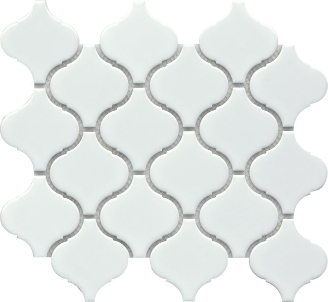 Emser Influence 10" x 11" White Porcelain Mosaic
