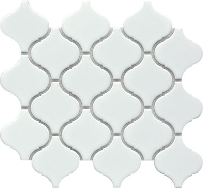 Emser Influence 10" x 11" White Porcelain Mosaic
