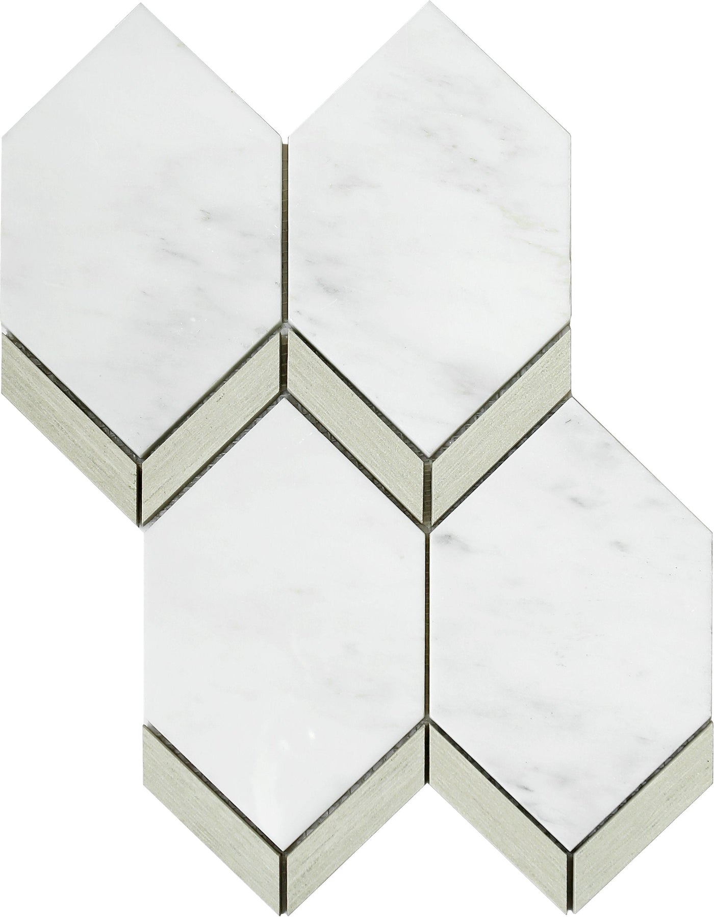 Emser Intrigue 11" x 15" Fawn Picket Marble Mosaic