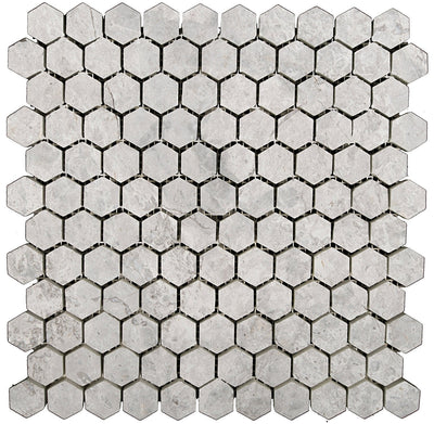 Emser Marble Silver 12" x 12" Silver Marble Mosaic