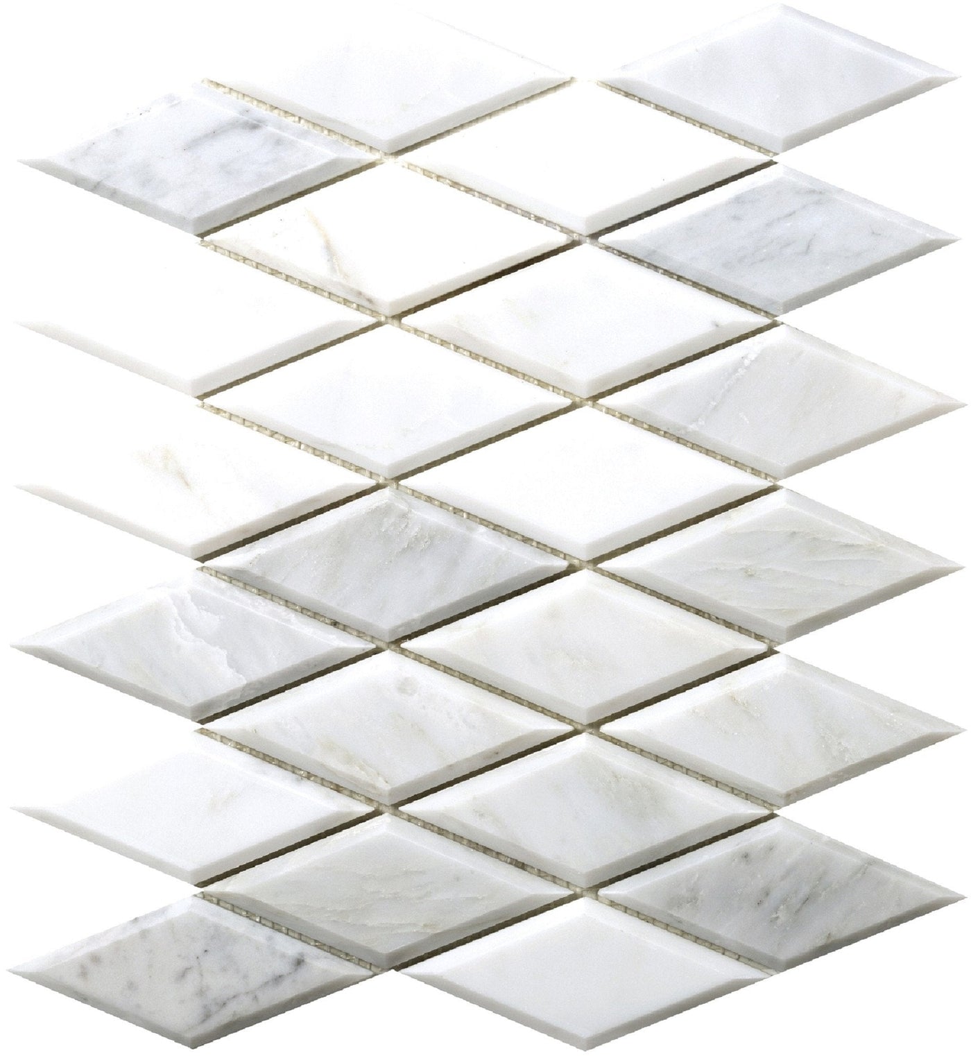 Emser Marble Winter Frost 10" x 13" Frost Diamond Marble Mosaic