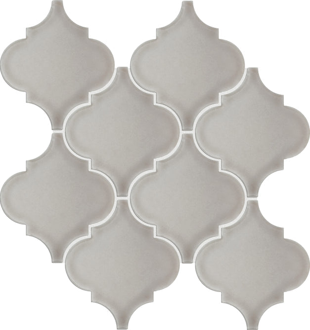 Emser Morocco 10" x 11" Silver Arabesque Ceramic Mosaic