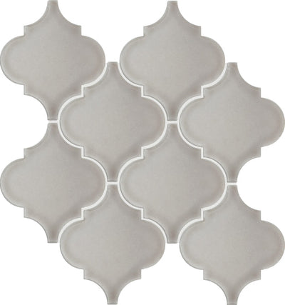 Emser Morocco 10" x 11" Silver Arabesque Ceramic Mosaic