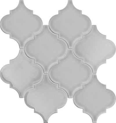 Emser Morocco 10" x 11" White Arabesque Ceramic Mosaic