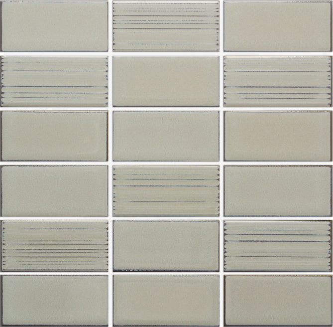 Emser Nagara 11" x 11" White Glossy Ceramic Mosaic