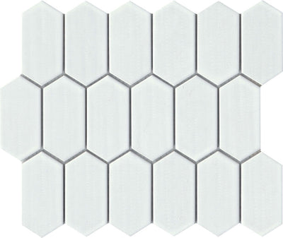 Emser Omni 10" x 12" White Glossy Porcelain Mosaic