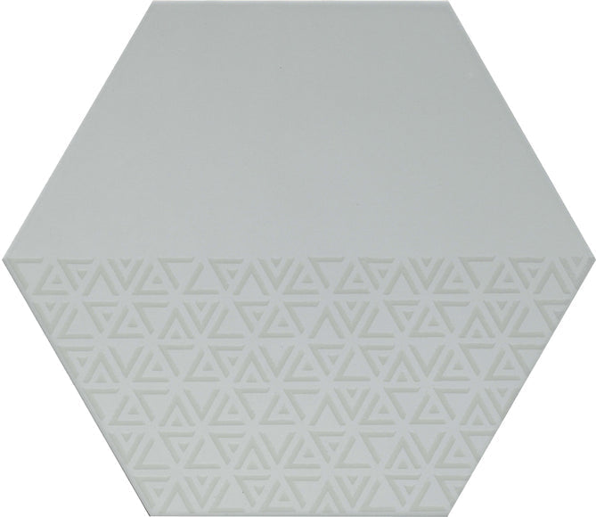 Emser Rhythm 11" x 13" Silver Hex Pattern Porcelain Tile
